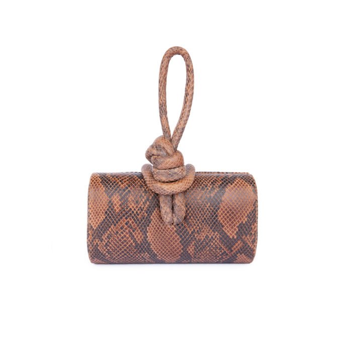 AMINA TOP HANDLE IN PRINTED LEATHER