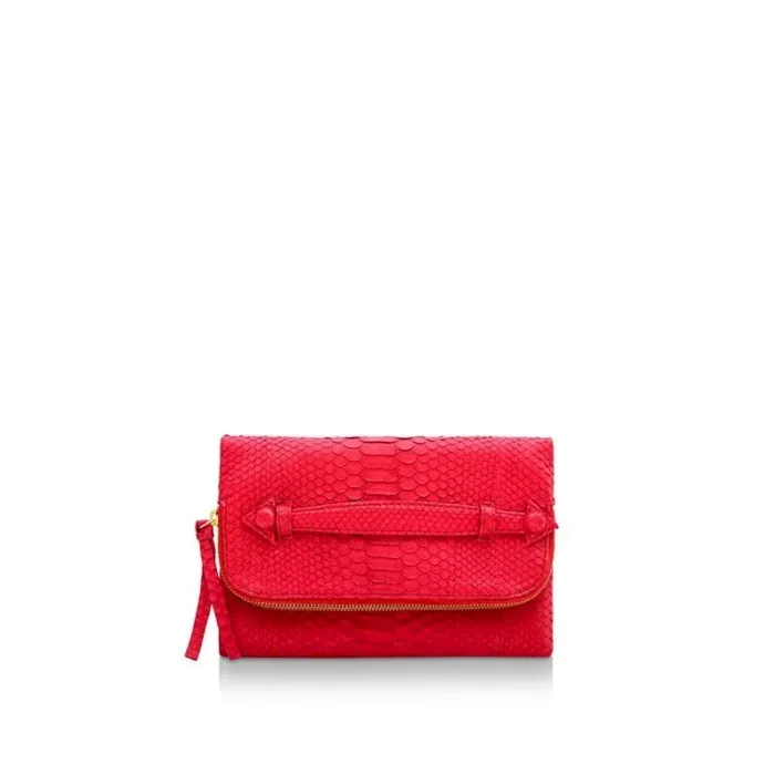 NAMMOS FOLDOVER CLUTCH IN LEATHER